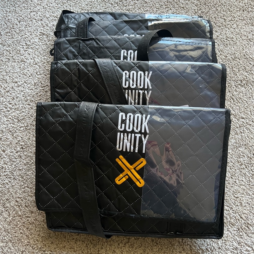 CookUnity Insulated Meal Bags 13x9x9 - Set of 5